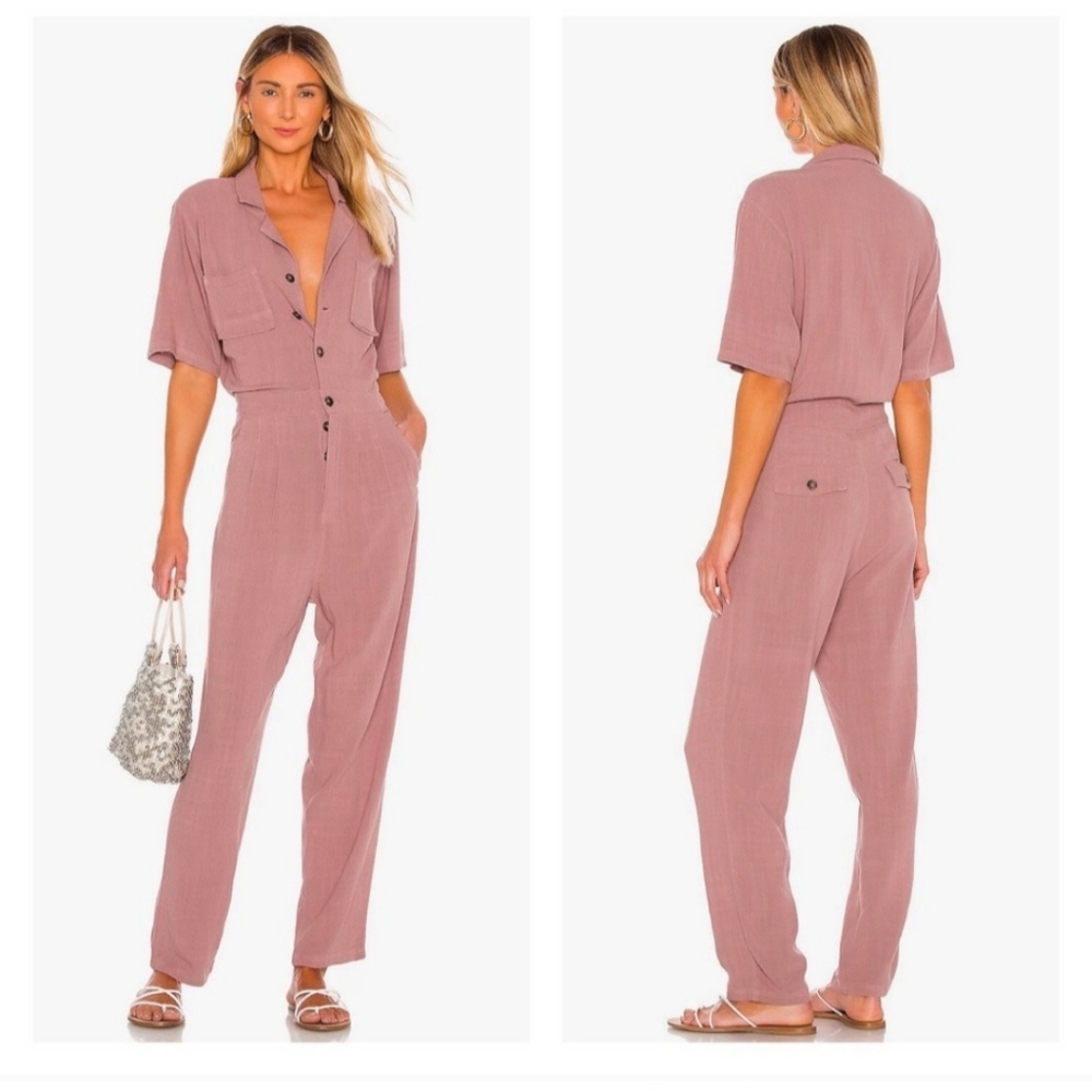 Free people mauve jumpsuit. Size medium.